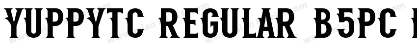 YuppyTC Regular B5pc H字体转换